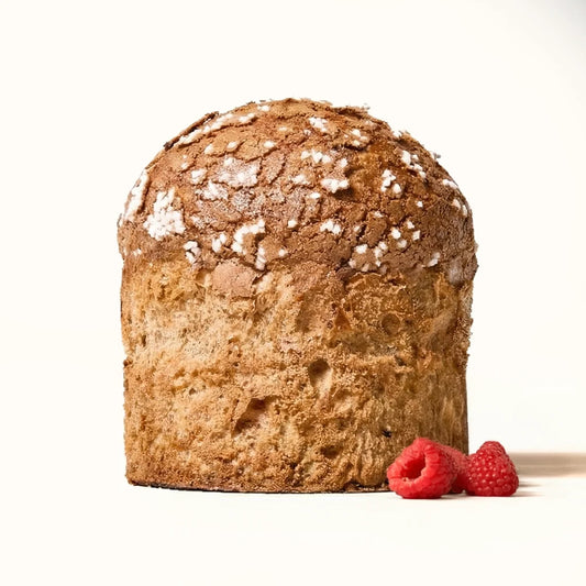 Panettone de chocolate blanco y frambuesa